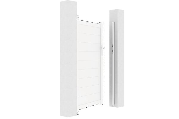 CASANOOV - Casanoov Portillon 1m EIGER H.160  cm blanc + Kit inversion ouverture - large