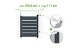 CASANOOV - Casanoov Portillon ajustable en largeur 1m VOGEL H.120  cm alu gris - vignette