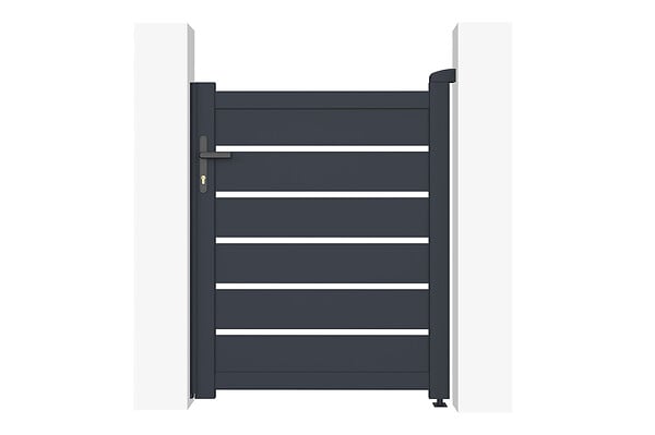 CASANOOV - Casanoov Portillon ajustable en largeur 1m VOGEL H.120  cm alu gris - large