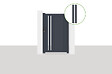 CASANOOV - Casanoov Portillon 1m GIONA H.1,6 m + 2 poteaux EIFEL H.190  cm Gris - vignette