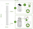 CASANOOV - Casanoov Portillon 1m EIGER H.140  cm + 2 Poteaux H.166  cm aluminium blanc - vignette