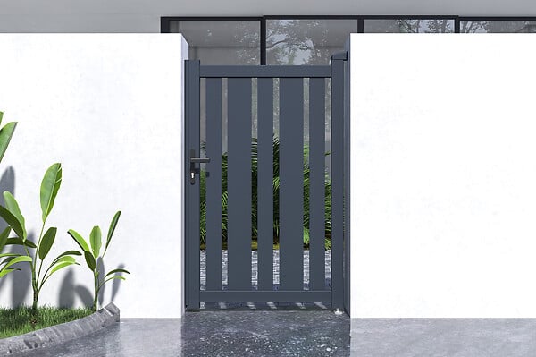 CASANOOV - Casanoov Portillon ajustable en largeur 1m VEYMONT H.160  cm alu gris - large