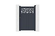 CASANOOV - Casanoov Portillon 1m DOLOMITE SUNNY H.160  cm aluminium gris + Poteau EIFEL 15x15  cm aluminium H.190  cm gris anthracite - vignette