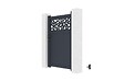 CASANOOV - Casanoov Portillon 1m DOLOMITE SUNNY H.160  cm aluminium gris + Poteau EIFEL 15x15  cm aluminium H.190  cm gris anthracite - vignette