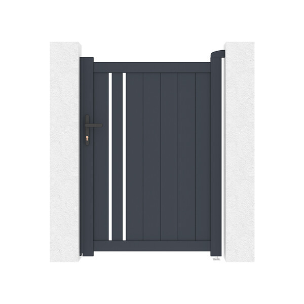 CASANOOV - Casanoov Portillon 1m GIONA H.140  cm aluminium gris - large