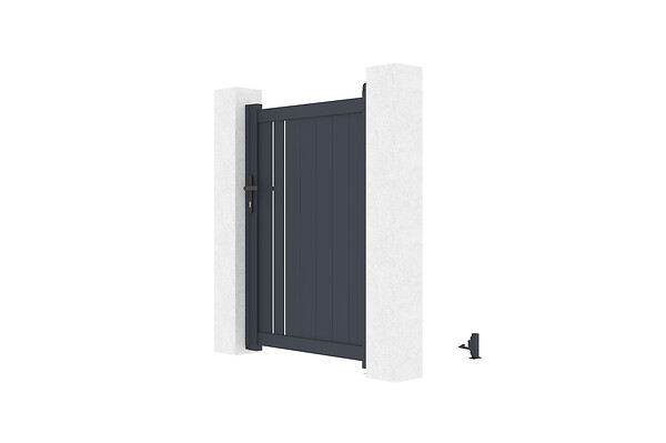 CASANOOV - Casanoov Portillon 1m GIONA H.140  cm aluminium gris - large