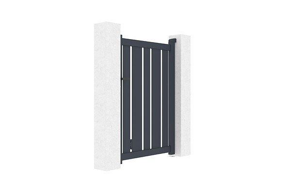 CASANOOV - Casanoov Portillon 1m VEYMONT H.140  cm gris + 2 poteaux EIFEL H.166  cm Gris - large