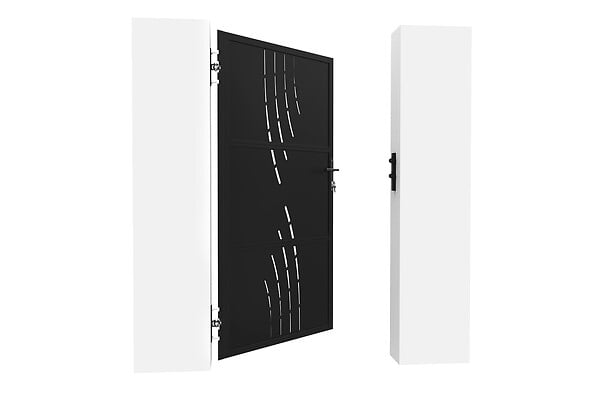 CASANOOV - Casanoov Portillon acier L.1m NALI VELETA H.180  cm noir mat - large