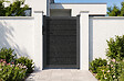 CASANOOV - Casanoov Portillon bois composite plein 1m ATHOS H.160 cm gris anthracite avec cadre aluminium - vignette