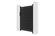 CASANOOV - Casanoov Portillon bois composite plein 1m ATHOS H.160 cm gris anthracite avec cadre aluminium - vignette