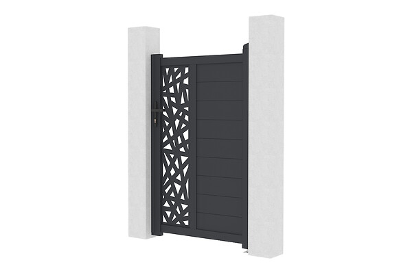 CASANOOV - Casanoov Portillon aluminium gris 1m RUIVO H.160 cm - large