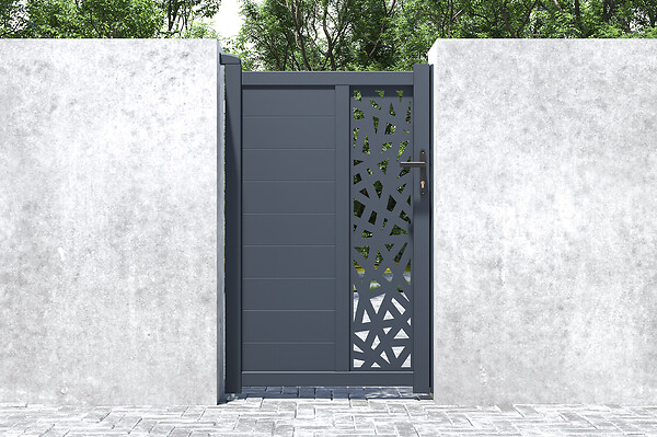 CASANOOV - Casanoov Portillon aluminium gris 1m RUIVO H.160 cm - large