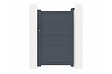 CASANOOV - Casanoov Portillon 1m EIGER H.160  cm + 2 poteaux en aluminium gris ELDA - vignette