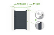 CASANOOV - Casanoov Portillon ajustable en largeur 1m EIGER H.160  cm alu gris - vignette