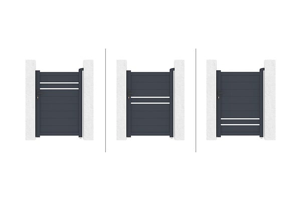 CASANOOV - Casanoov Portillon 1m CIMONE H.140  cm aluminium gris - large