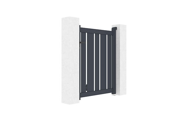 CASANOOV - Casanoov Portillon 1m VEYMONT H.120  cm gris + 2 poteaux EIFEL H.166  cm Gris - large