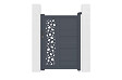 CASANOOV - Casanoov Portillon 1m SUNNY H.140  cm aluminium gris + 2 poteaux ELDA aluminium gris - vignette