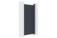 CASANOOV - Casanoov Portillon 1m CALANCIA H.180  cm lames persiennes aluminium gris + 2 Poteaux EIFEL 15x15  cm H.190 cm - vignette