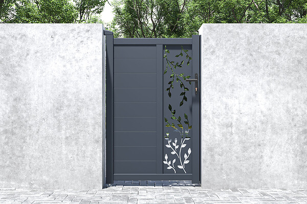 CASANOOV - Casanoov Portillon aluminium gris 1m FOLYA H.160 cm - large