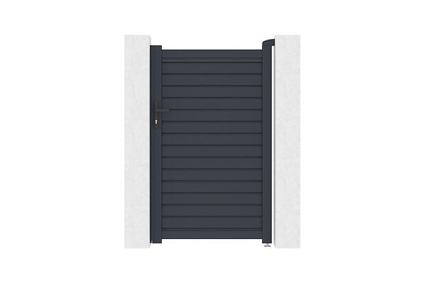 CASANOOV - Casanoov Portillon 1m CALANCIA H.160  cm lames persiennes aluminium gris - large