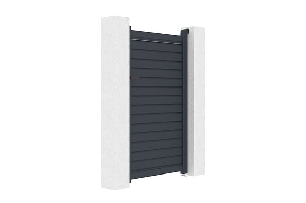 CASANOOV - Casanoov Portillon 1m CALANCIA H.160  cm lames persiennes aluminium gris - large