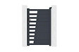CASANOOV - Casanoov Portillon aluminium gris CERVINA 1m hauteur 160  cm - vignette