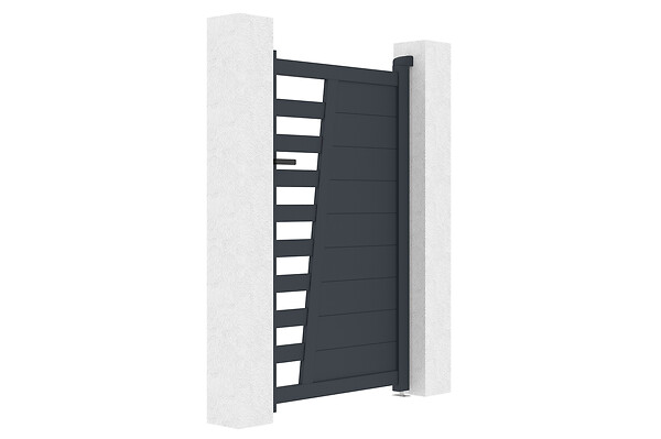 CASANOOV - Casanoov Portillon aluminium gris CERVINA 1m hauteur 160  cm - large