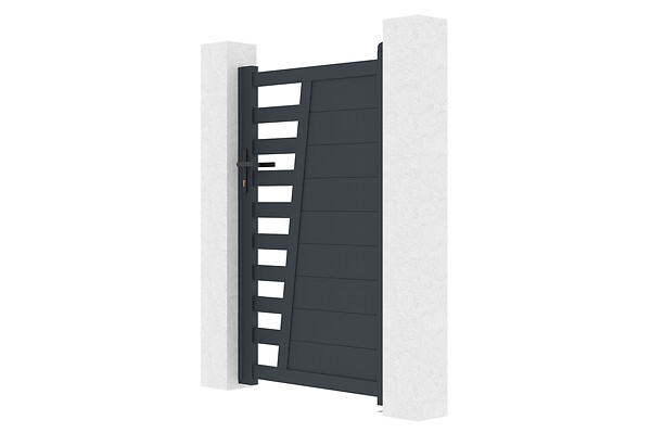 CASANOOV - Casanoov Portillon aluminium gris CERVINA 1m hauteur 160  cm - large