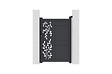 CASANOOV - Casanoov Portillon 1m FOLYA H.140  cm + 2 Poteaux H.166  cm aluminium gris - vignette