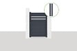CASANOOV - Casanoov Portillon 1m CIMONE H.1,4 m gris + 2 poteaux EIFEL H.166  cm Gris - vignette