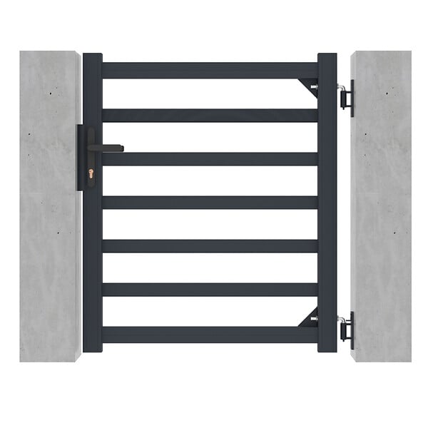 CASANOOV - Casanoov Portillon 1m ANTELAO H.110  cm aluminium gris - large