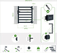 CASANOOV - Casanoov Portillon 1m ANTELAO H.110  cm + 2 Poteaux H.166  cm aluminium gris - vignette