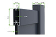 CASANOOV - Casanoov Portillon aluminium gris 1m FOLYA H.140 cm - vignette