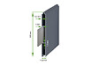 CASANOOV - Casanoov Portillon aluminium gris 1m FOLYA H.140 cm - vignette