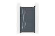CASANOOV - Casanoov Portillon 1m LIFE H.180 cm aluminium gris + 2 poteaux ELDA aluminium gris - vignette