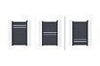 CASANOOV - Casanoov Portillon 1m CIMONE H.160  cm aluminium gris - vignette