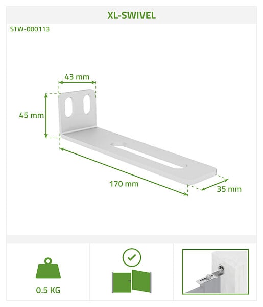 CASANOOV - Casanoov Portillon ajustable en largeur 1m HALTI H.160  cm alu gris - large