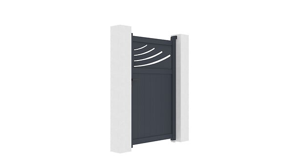 CASANOOV - Casanoov Portillon ajustable en largeur 1m HALTI H.160  cm alu gris - large