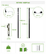 CASANOOV - Casanoov Portillon 1m RUIVO H.140  cm + Kit inversion ouverture - vignette