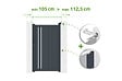 CASANOOV - Casanoov Portillon ajustable en largeur 1m GIONA H.180  cm alu gris - vignette