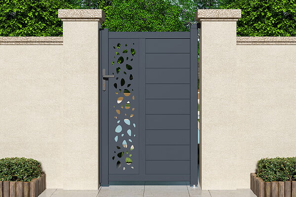 CASANOOV - Casanoov Portillon 1m SUNNY H.160  cm aluminium gris - large