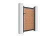CASANOOV - Casanoov Portillon bois composite 1m ATHOS H.160 cm teck avec cadre aluminium + 2 poteaux EIFEL aluminium 20x20 cm - vignette