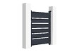 CASANOOV - Casanoov Portillon 1m VOGEL H.120  cm + 2 Poteaux H.166  cm aluminium gris - vignette