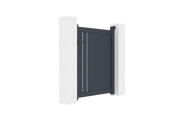 CASANOOV - Casanoov Portillon 1m GIONA H.120  cm aluminium gris - large