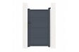 CASANOOV - Casanoov Portillon 1m EIGER H.180 cm + 2 poteaux en aluminium gris ELDA - vignette