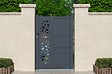 CASANOOV - Casanoov Portillon 1m SUNNY H.140  cm + 2 Poteaux H.166  cm aluminium gris - vignette