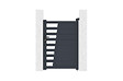 CASANOOV - Casanoov Portillon aluminium gris CERVINA 1m hauteur 140  cm - vignette