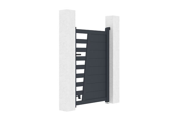 CASANOOV - Casanoov Portillon aluminium gris CERVINA 1m hauteur 140  cm - large