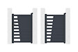 CASANOOV - Casanoov Portillon aluminium gris CERVINA 1m hauteur 140  cm - vignette