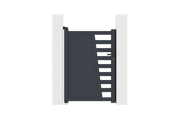 CASANOOV - Casanoov Portillon aluminium gris CERVINA 1m hauteur 140  cm - large